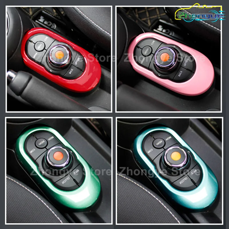 Car Multimedia Knob Button Cover For  MINI ONE Cooper S JCW F55 F56 F57 Car Interior Decorate Supplies Modification Accessories