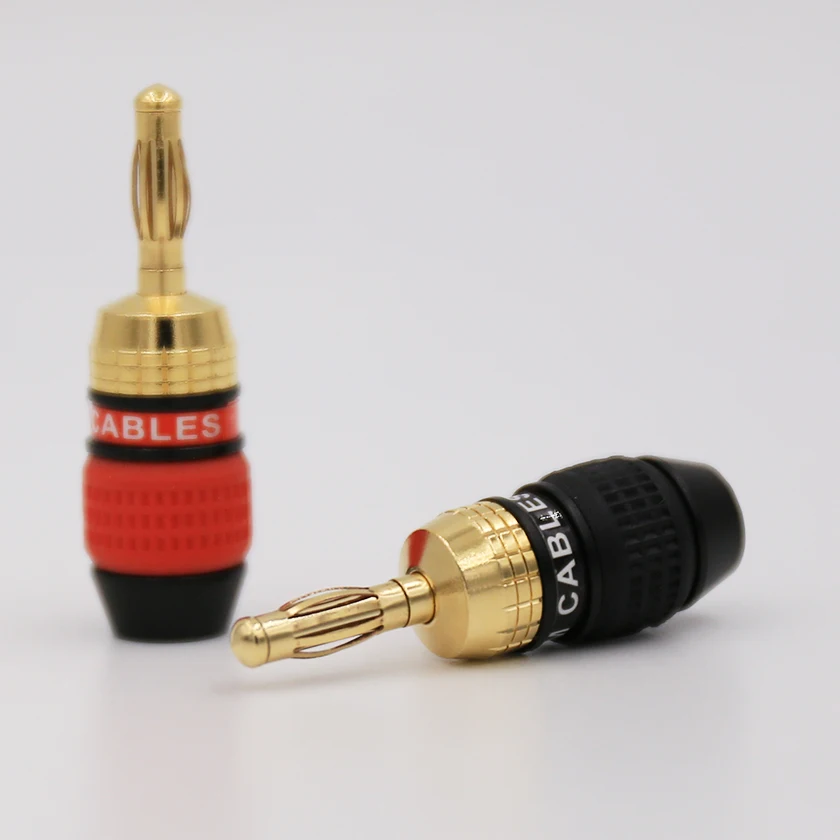 8 Stück ba1442g Hifi Audio High-End Riegel Bananen stecker Messing vergoldet Lautsprecher kabel Stecker – Detail 1