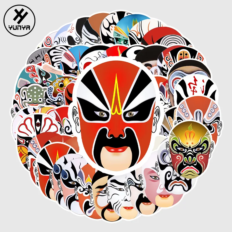 50Pcs DIY Skate Stickers Peking Opera Brand Waterproof PVC Mixed Cartoon Vsco personalized Sticker f 2021