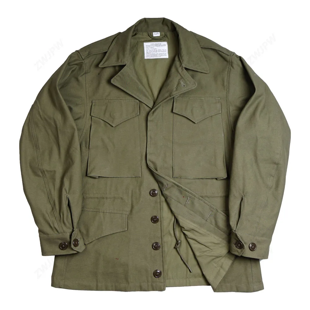 WW2 US army green outdoor M43 jacket Windbreaker uniform Pure cotton Coat new style coach