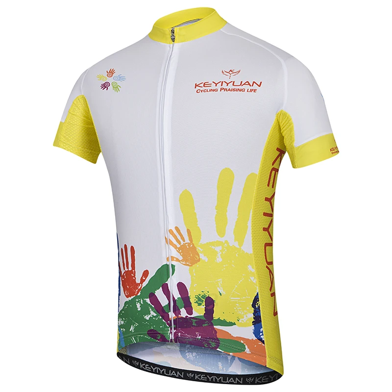 KEYIYUAN Men's Cycling Jersey Tops Summer MTB Bike Bicycle Shirt Breathable Maillot De Cyclisme Homme Wielershirt Heren