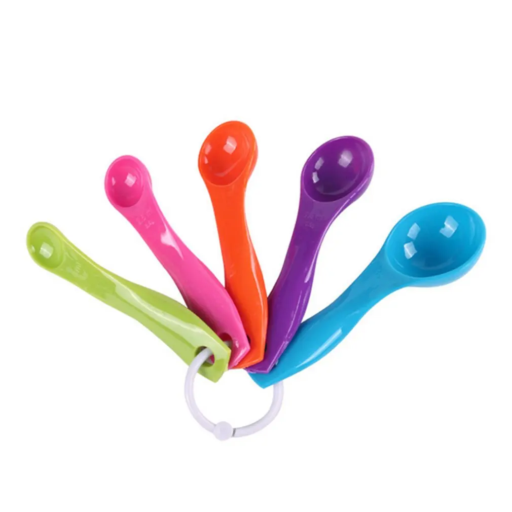 5 Pcs/Set Kitchen Measuring Cup Rainbow Color Stackable Combination Measuring Cup Tools 5-Piece Kitchen Accessories Tools