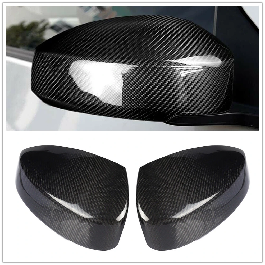 Dry Carbon Fiber Mirror Cover Cap Add On For Nissan 350Z 2003 2004 2005 2006 2007 2008 2009 Exterior Rearview Rear View Shell