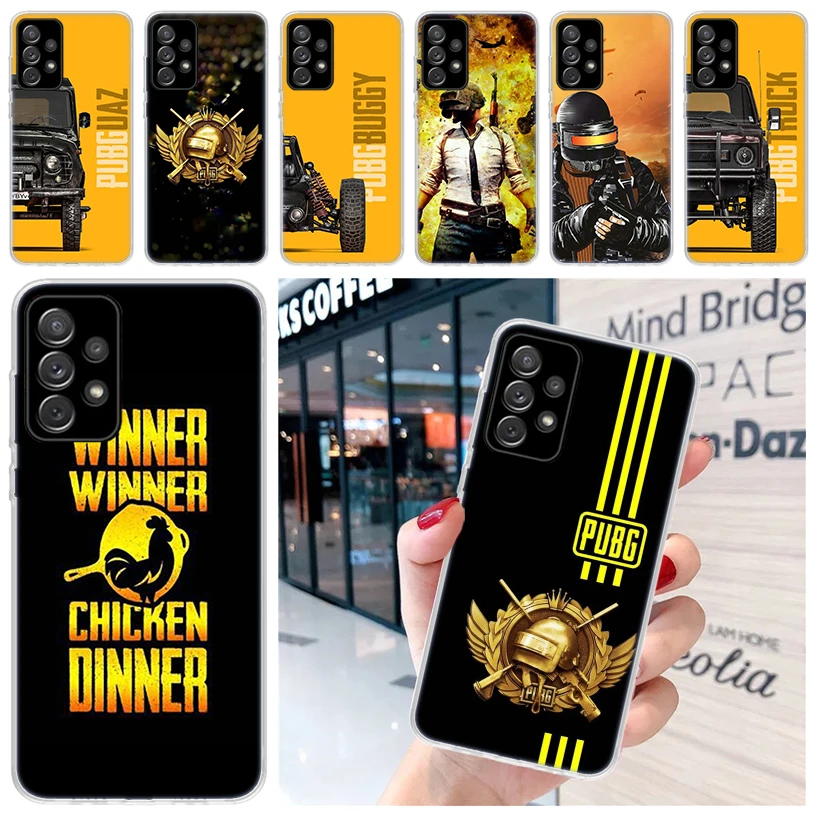 PUBG Winner Chicken Dinner For Samsung Galaxy A15 A14 A13 A12 A55 A54 A53 A52 Phone Case A32 A35 A34 A33 A25 A24 A23 A22 A04S A0