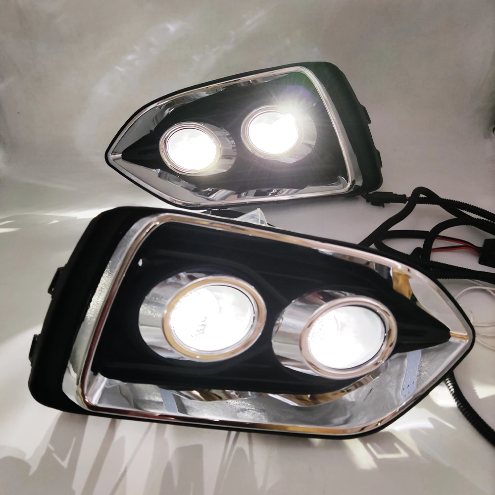 Kit Luz DRL Y Señal De Giro + Halógenas Antiniebla Delanteras Para Hyundai Accent 2018-2020 (Base)
