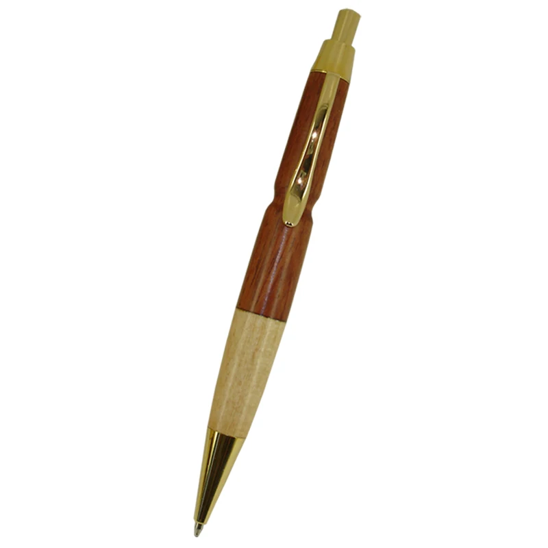 ACMECN Hot Sale Original Design Propelling Ballpoint Pen Manual Gifts Natural Eco-friendly Stitching Maple and Rosewood Ball Pen