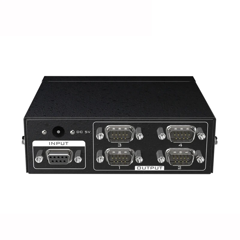 MT-VIKI RS232 Splitter 4 Ports DB9 Serial Splitter 1 in 4 out Support Bidirectional Transmission Serial adapter MT-RS104