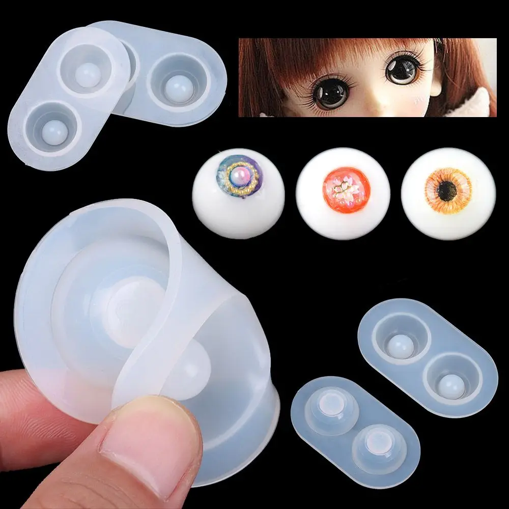 Creative Handmade Toy Craft Tools Silicone Casting Mould Half Round Eyeballs Doll Accessories Doll's Eyes Mold