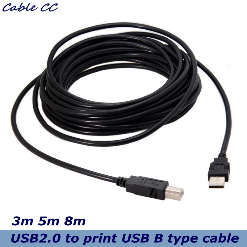 USB 2.0 printing cable USB Type A to B male to male printer cable for Canon Epson HP ZJiang label printer DAC scanner cable 3m