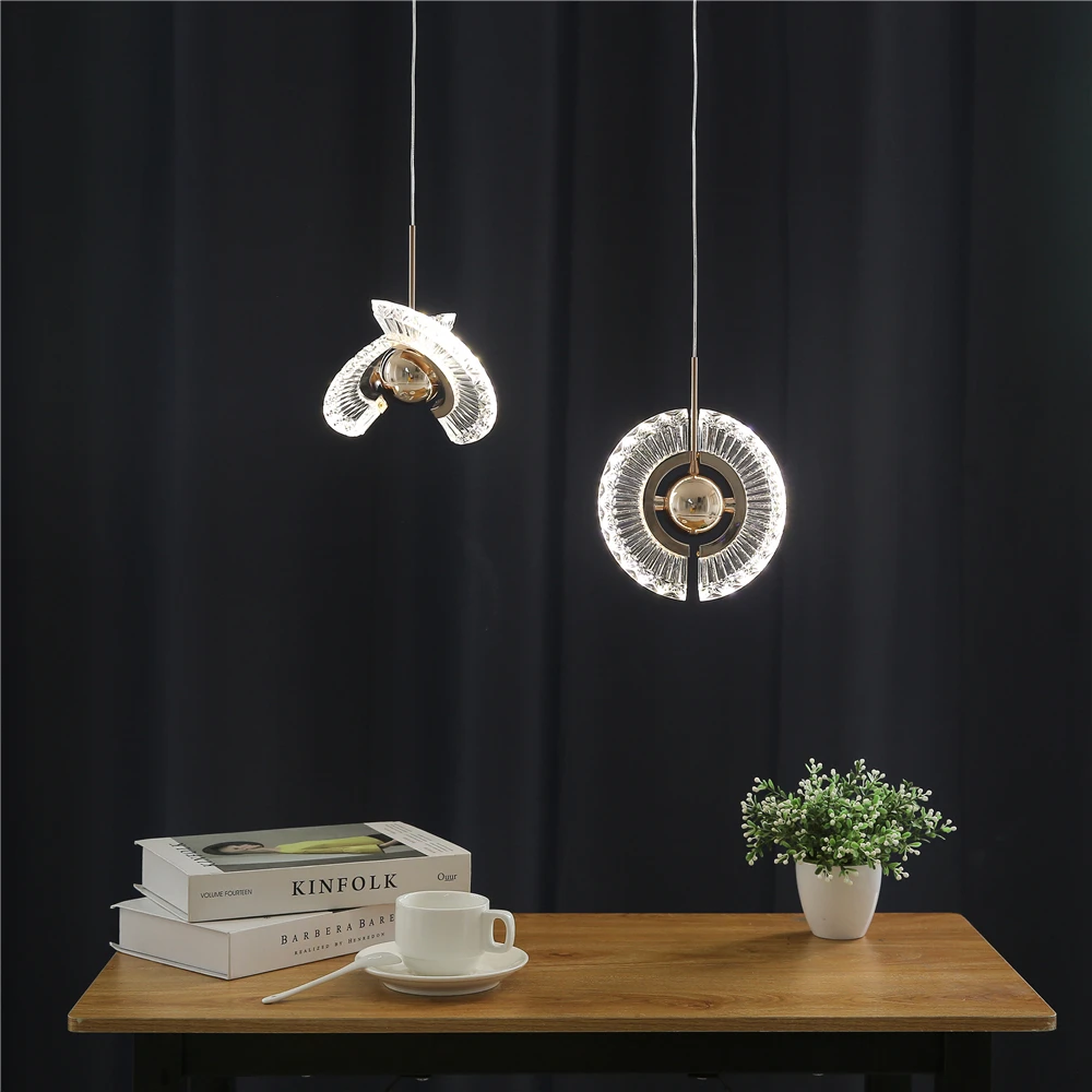 

2021 New UFO Acrylic Rotatable Ball LED Pendant Lights Bedroom Bedside Light Creative Nordic Dining room Art Decor Fixtures