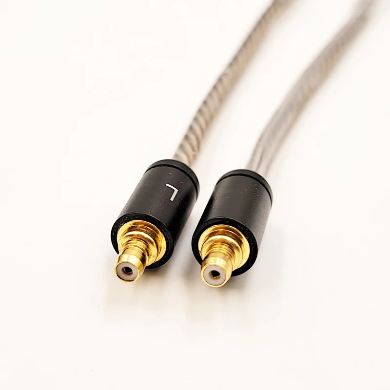 ใหม่สำหรับหูฟัง Sennheiser สาย IE100 IE400 IE500 100% ความบริสุทธิ์ Silver-Plated สายอัพเกรดปุ่มควบคุมไมโครโฟน