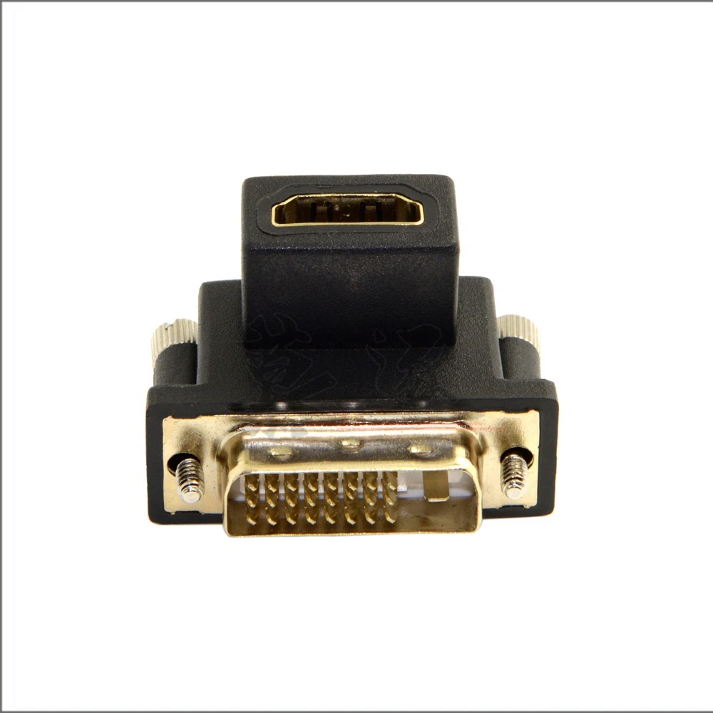 90 Degree Up & Down Angled DVI Male to HD-compatible Female Swivel Adapter for Computer & HDTV & Graphics Card