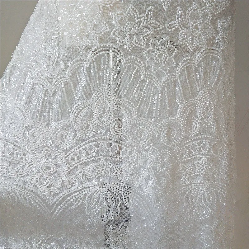 flower lace beaded fashion African embroidery fabric lace