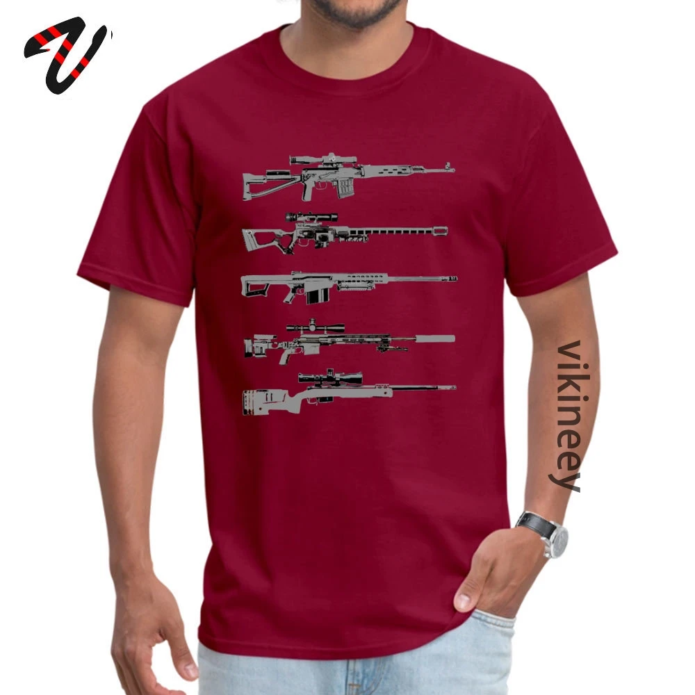 Men Short Sleeve Sniper Rifles Tshirts Justice Tops Shirt Retro Justice O Neck T-shirts Wholesale