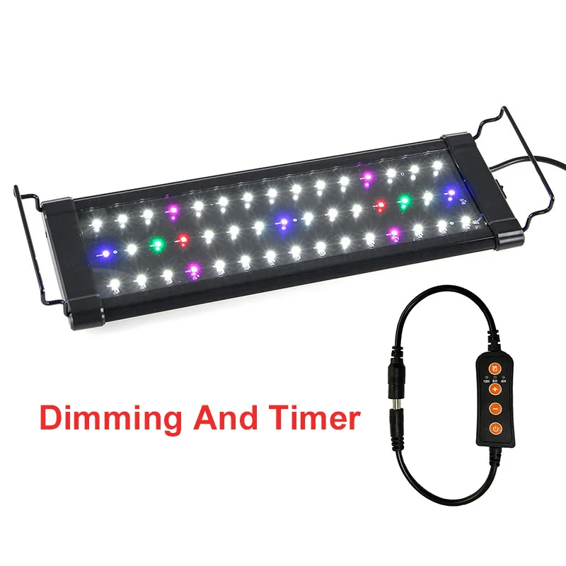 Dimmer Aquarium Lights With Timer Coral Light LED Dimmable Lamp For Marine Freshwater Aquariums Fish Tank Decoration Lighting