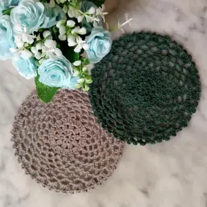 Lace Round Cotton Table Place Mat, Handmade Dish Pad, Crochet Cloth, Placemat Wedding, cup, mug, tea, coaster, kitchen, hot 8 Main Sales Place American Place - №7