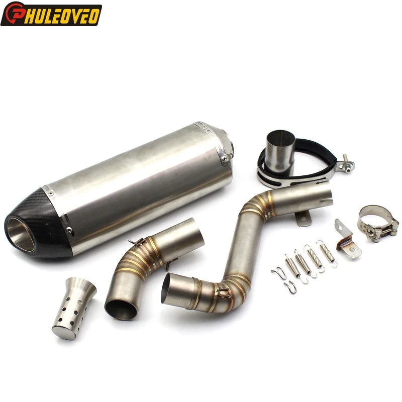 For KTM Duke 125 2011-2016 Duke 200 2012-2020 RC 125 2014-2016 RC 200 2014-2020 Motorcycle Exhaust Muffler Escape Mid Link Pipe