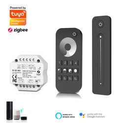 Tuya Zigbee 3.0 AC Triac Dimmer 110V 220V 230V LED Lamp Controller Push Switch APP Remote Dimming Voice Control For Alexa Google
