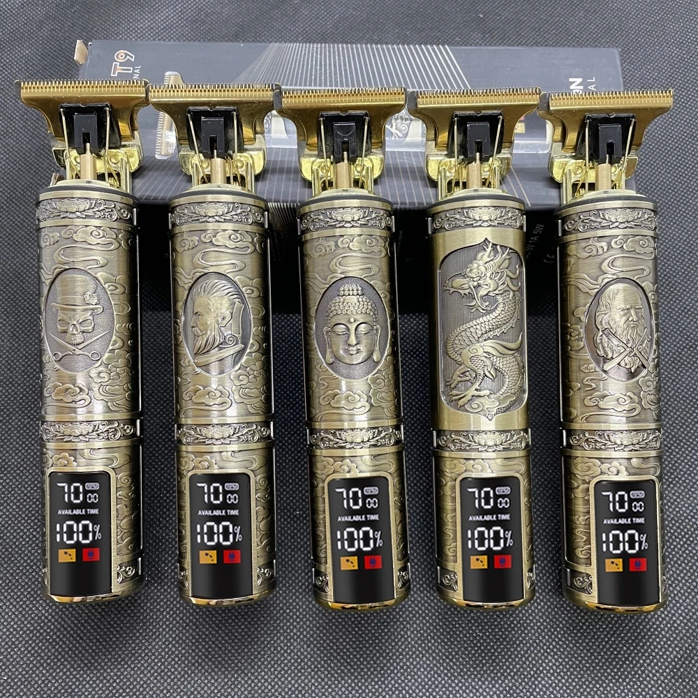 男性用のプロ用バリカン,理髪店用の電気バリカン,ヘアカットとあごひげ,t9