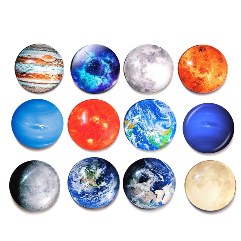 Luminous Planet Moon Stars Fridge Magnet Nebula Galaxy Universe Decorative Refrigerator Magnets Message Board Stickers Glowing