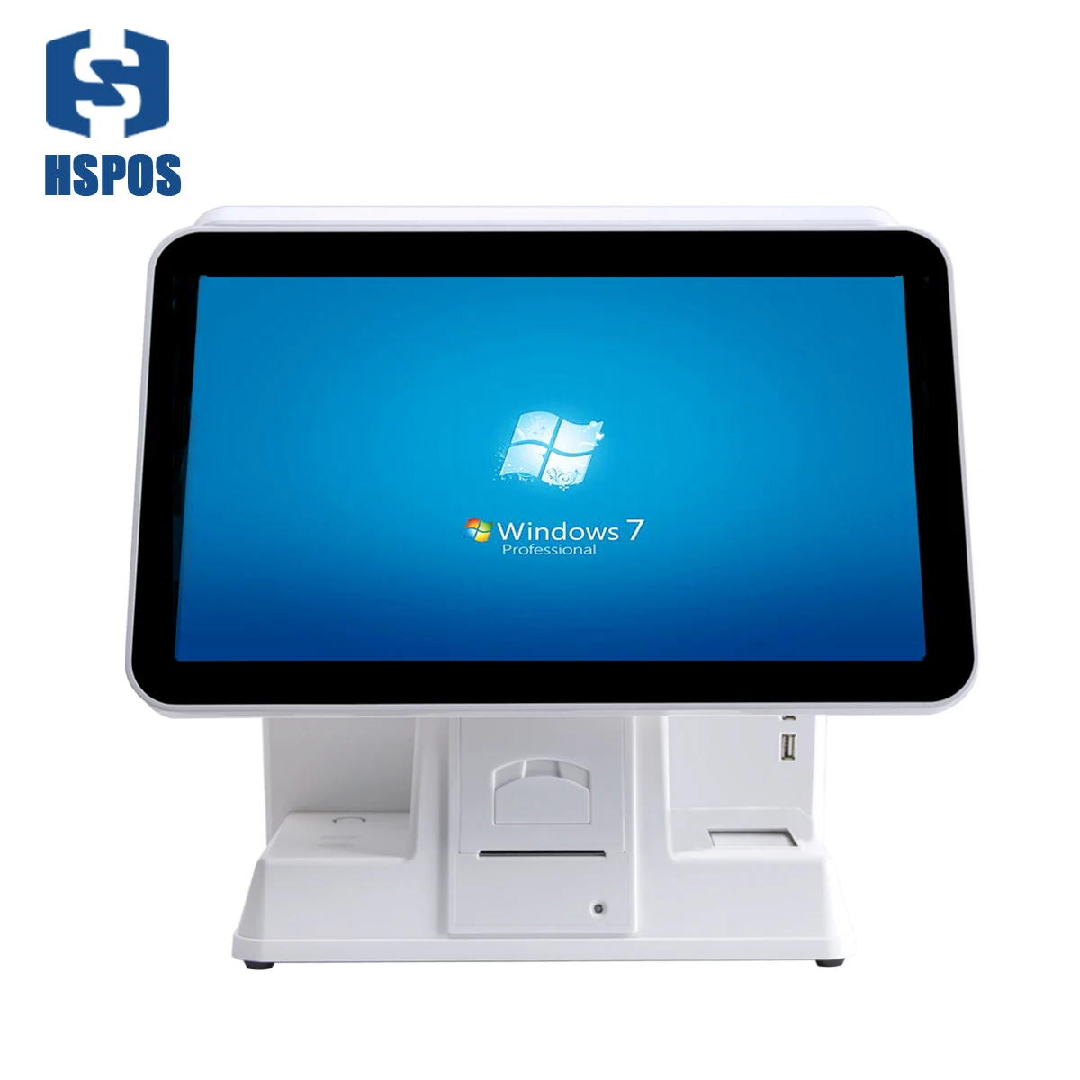 HSPOS 15 Inch LED Touch Screen Display Restaurant Window 7 System Electronic Pos Terminal Cashier Machine