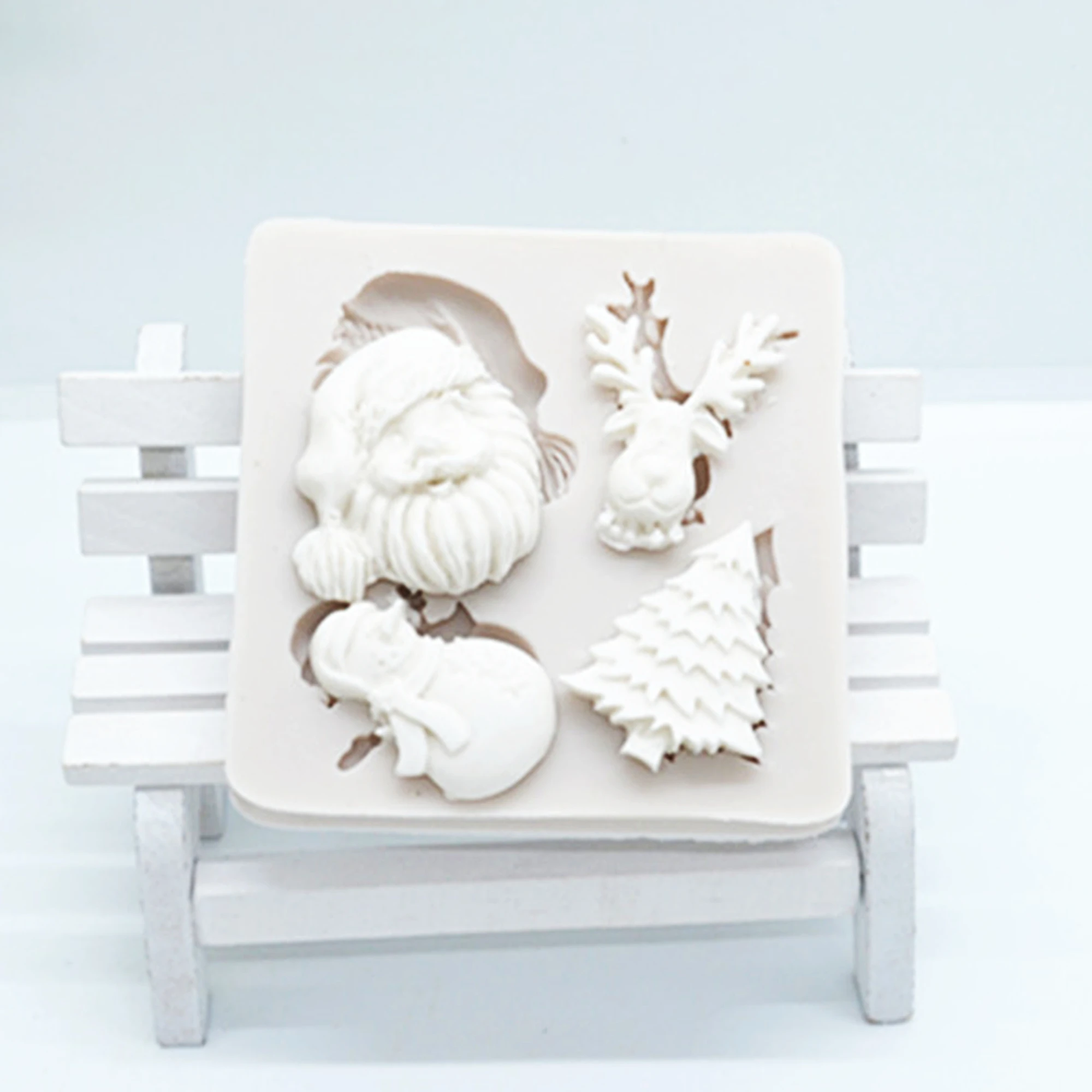 Santa Claus Silicone Resin Mold Kitchen Baking Tools DIY Chocolate Cake Pastry Candy Fondant Molds For Decoration