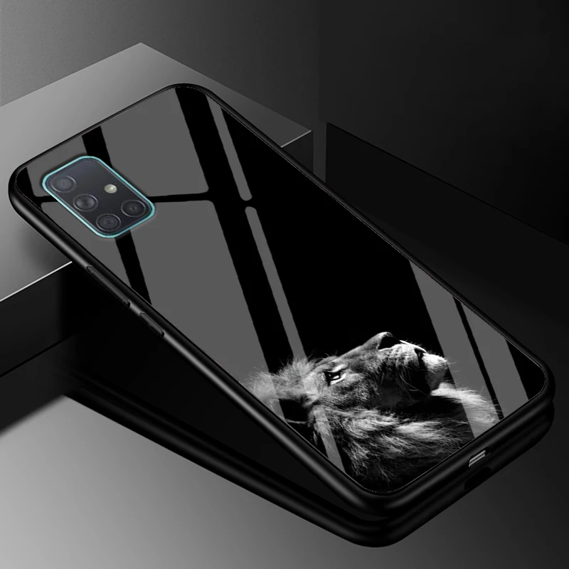 Tempered Glass Case for Samsung A71 A51 S10e S20 S10 Ultra Plus Cover A70 A50 A40 A20S A10 S9 S8 Plus S7 Edge Lite Hard Case