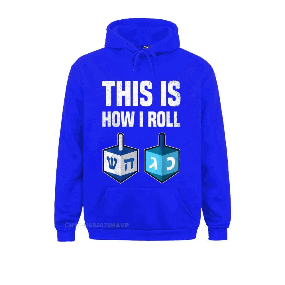 Custom This How I Roll Hanukkah Dreidel Chanukah Jew Hoodie Sweatshirts For Adult Faddish Fall Long Sleeve Sweatshirts Hoods