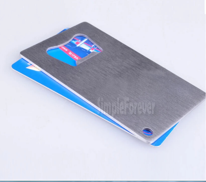 

100pcs Personalized Credit Card Sized Bottle Opener Custom Company Logo Engraved / Printed Metal Business Card Bottle Opener