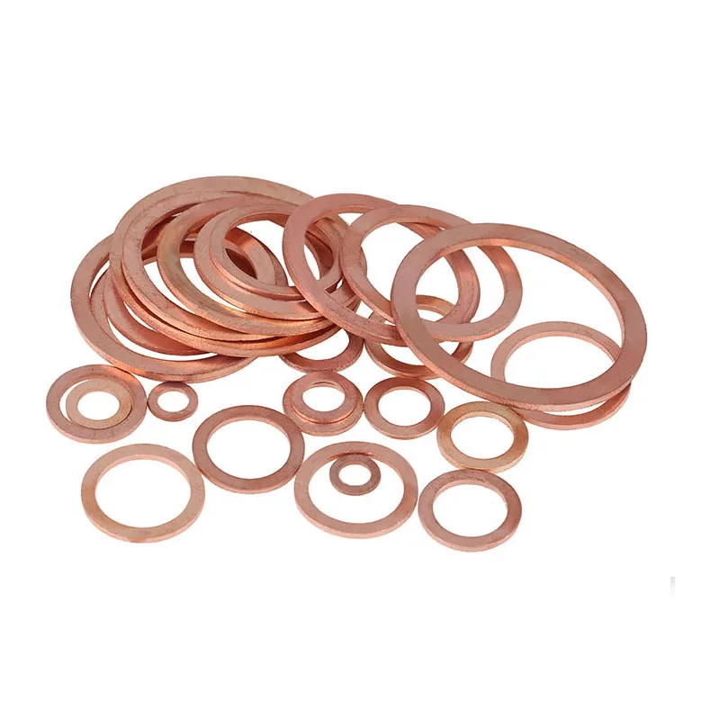 Flat Washers Plain Washer Gaskets Washers Gaskets Black Copper Gasket, Sealing Ring Gasket for Marine Watch Screw Washer GB