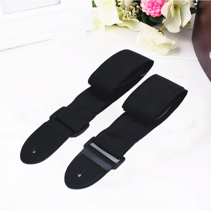 68cm-124cm Guitar Strap Leather Head Adjustable Shoulder Strap for Guitar Electric Guitar Bass Guitar Parts Accessories Black