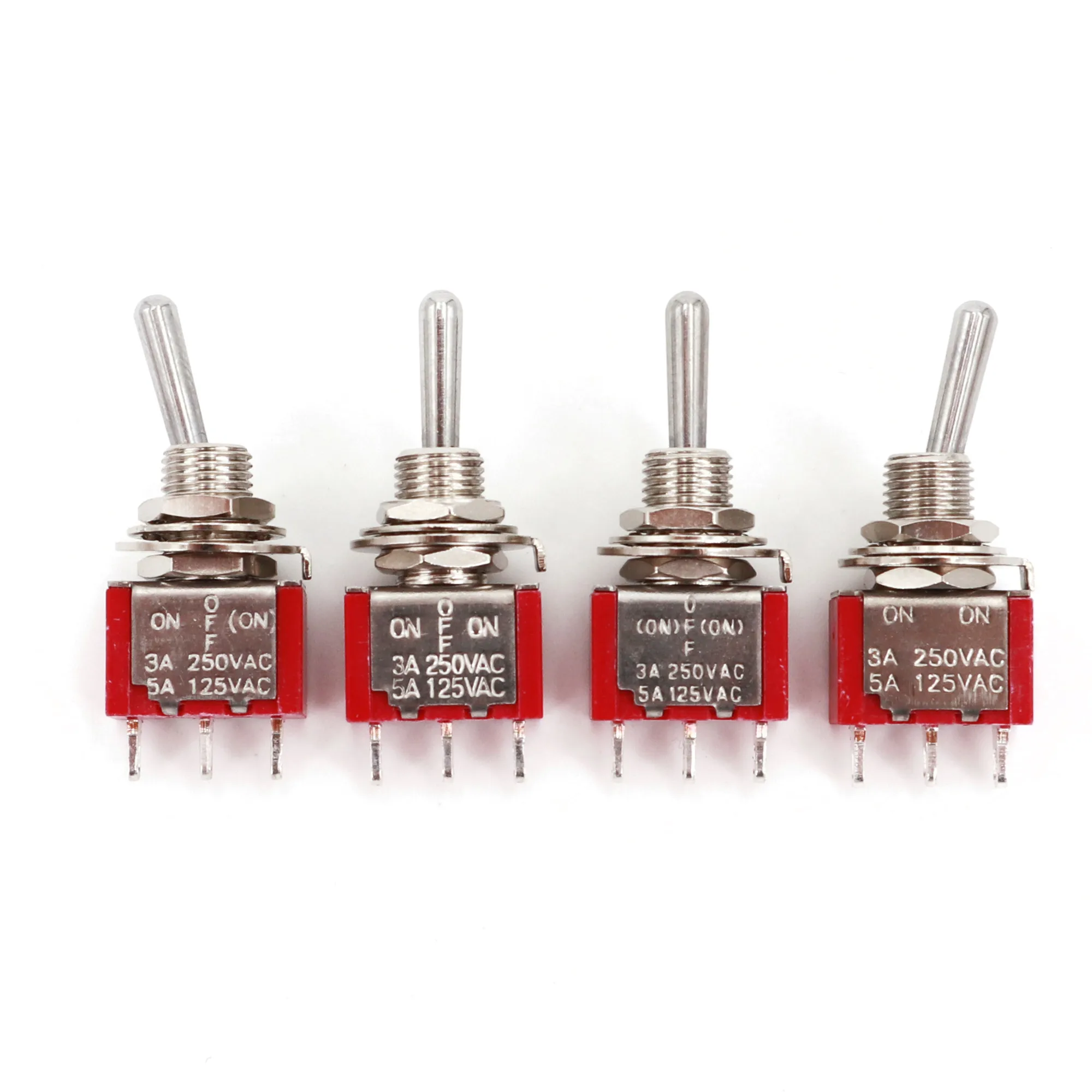 5Pcs SH T80-T Series Standard Handle Mini Toggle Switch 6.35mm Panel Mount 5A 125VAC