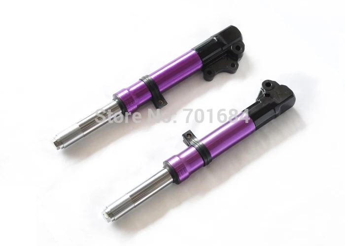 HOT One Pair 370mm Excellent Front Fork Motor Shock Absorbers Indenter Universal Purple [JW379]