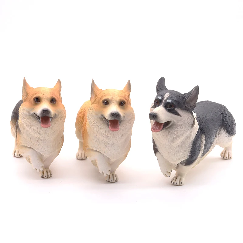 Simulation dog model Welsh Corgi animal small ornaments home decoration crafts