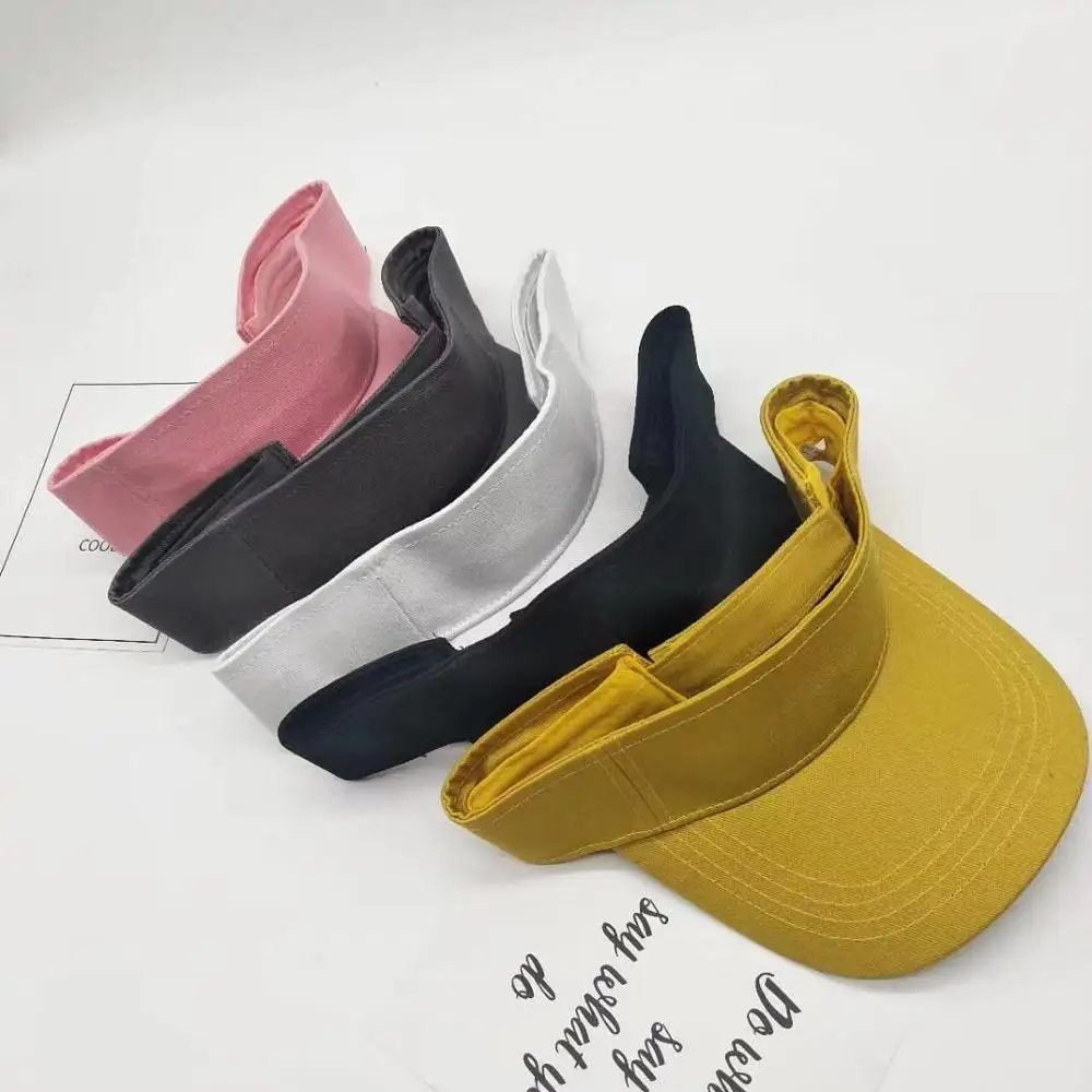 New Sun Visor Empty Top Hat for Kids Outdoor Sports Caps Children Sun Protection Hats for Boys Girls Adjustable