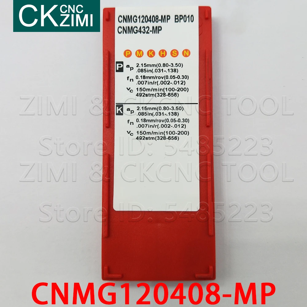 CNMG120408-MP BP010 CNMG 120408 MP Carbide Inserts External Turning Insert Tools CNC Metal Lathe Tools for steel stainless steel
