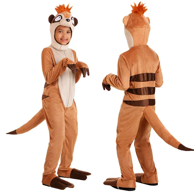 Costume d'Halloween pour Enfants et Adultes, Cosplay de Performance sur Scène, Animal Africain, Mongoose, Suricate, Costume de Jeu