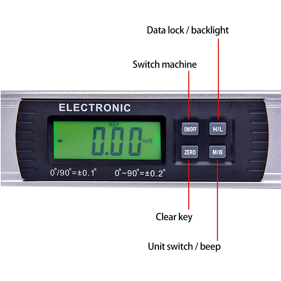 Digital Inclinometer Protractor Electronic Spirit level Bubble Box 360 degree Magnetic Goniometer Angle Slope Meter Ruler