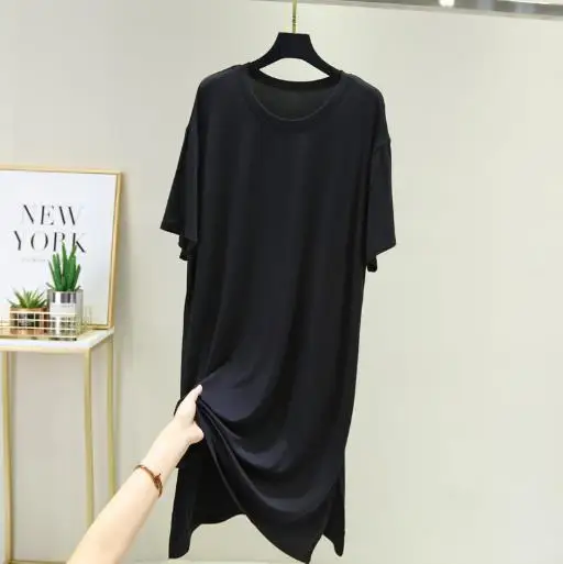 Loose Night Shirt Female Modal Cotton Night Dress Women Spring Summer Sleepwear New Nightdress Fat Mm Nightwear Nightgowns