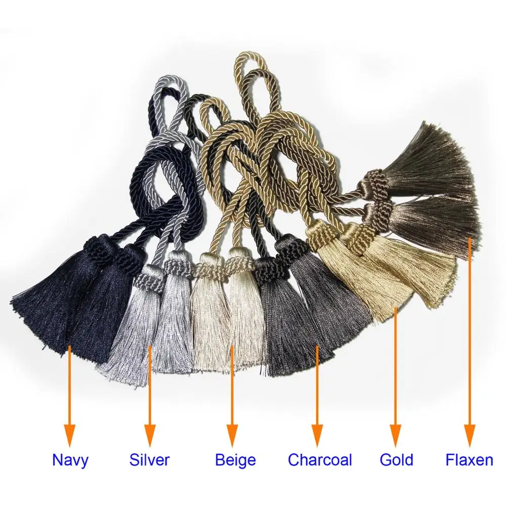 1Pc Tassels Curtain Tieback Fringe Handmade Hanging Ball Curtain Tie Backs Buckle Rope Tape Curtains Holder Room Accessories