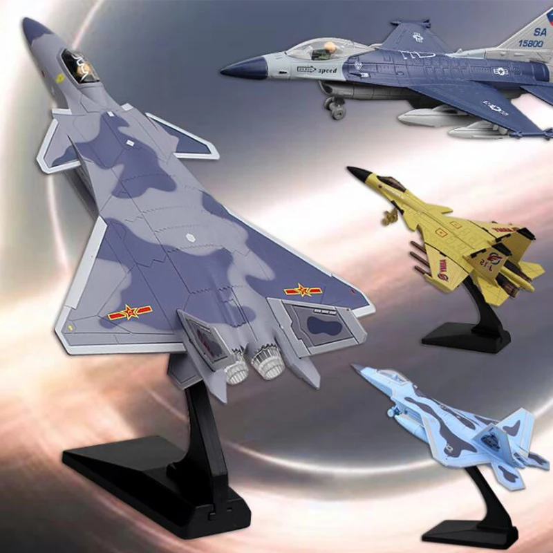 High Quality Gift Box Fighter Aircraft Display Model - Metal Mini Military Aircraft with Stand Collection Gift Ornaments