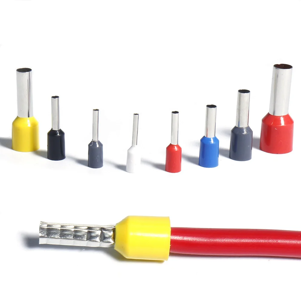 

Crimp Wire Terminal Connectors Insulated Hexagonal Sawtooth Ratchet Ferrules Block Terminator