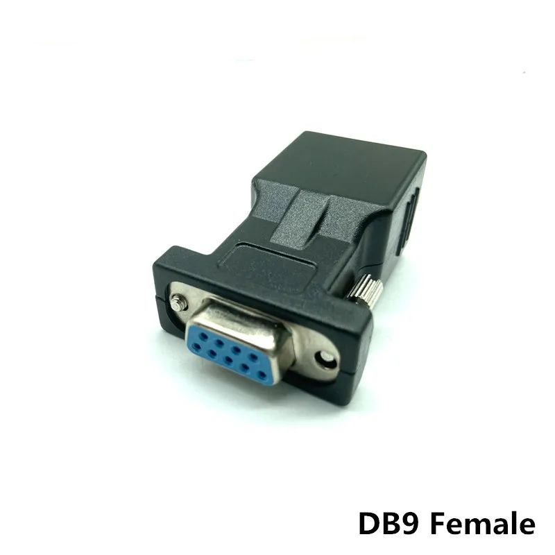 COM Port to LAN Ethernet Port Converter DB9 RS232 male Female to RJ45 Female Adapter 1pcs Requires no external power