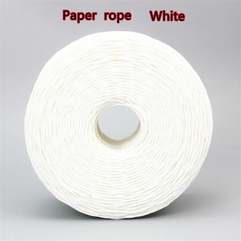 Handmade Paper Rope Bundle, 1mm, 2mm, White Kraft Paper Color, Tag Wrapping, Chinese Medicine, Environmental Protection, 1km