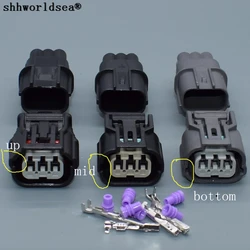 shhworldsea 3 Pin 1.2mm female male headlight Acura ignition coil connector 6189-0968 6918-1833 For Honda Civic City Toyota