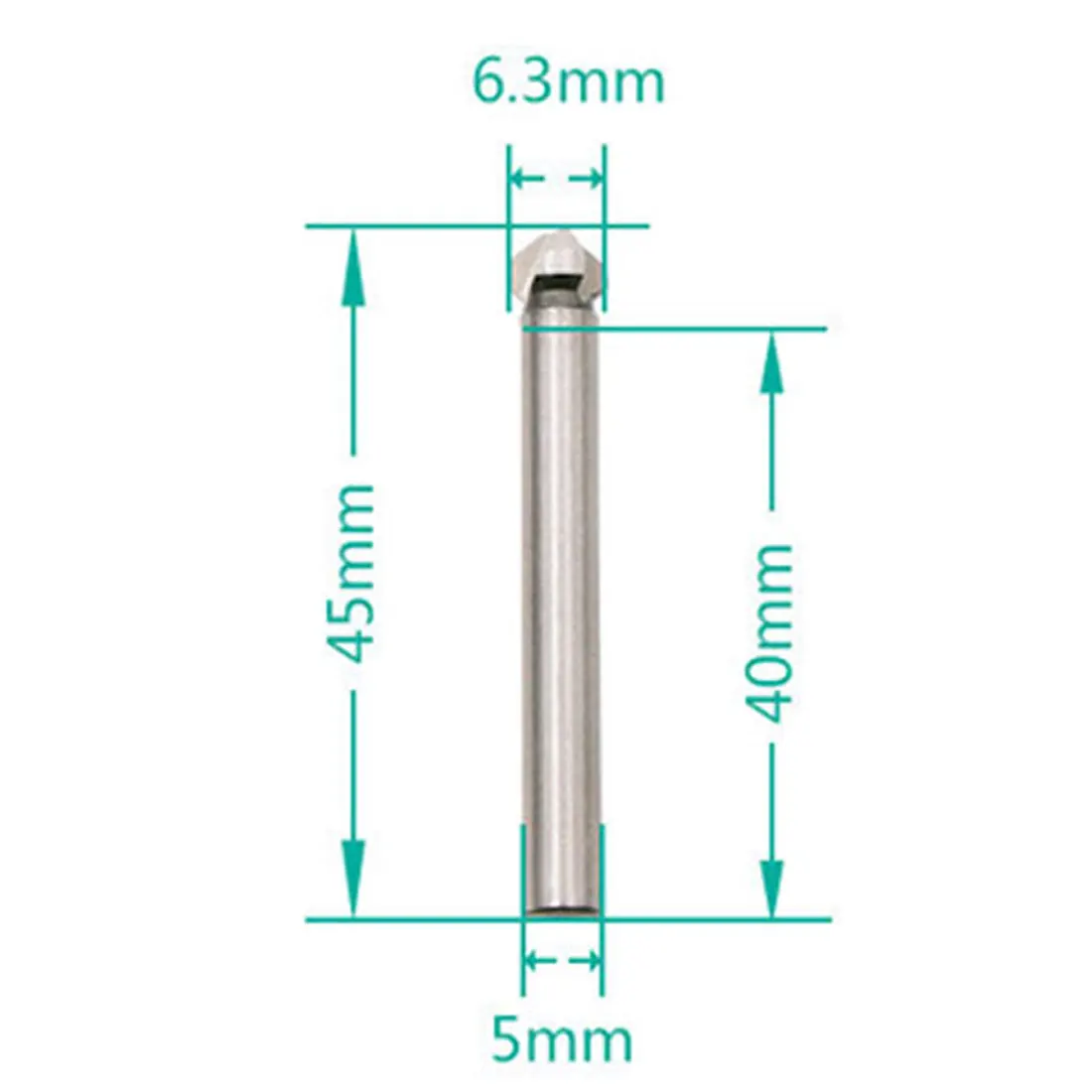 Broca avellanadora de 90 grados, cortador de chaflán de acero y madera HSS de mango redondo, 3 ranuras, 6,3-20,5mm, para acero al carbono/PVC, 1 ud.