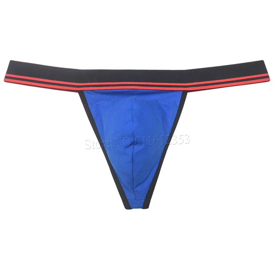 Men's Cotton Bikini Thong Underwear Bragas Y Tangas Elastic Belt Mini Tangas Lingerie Sexy