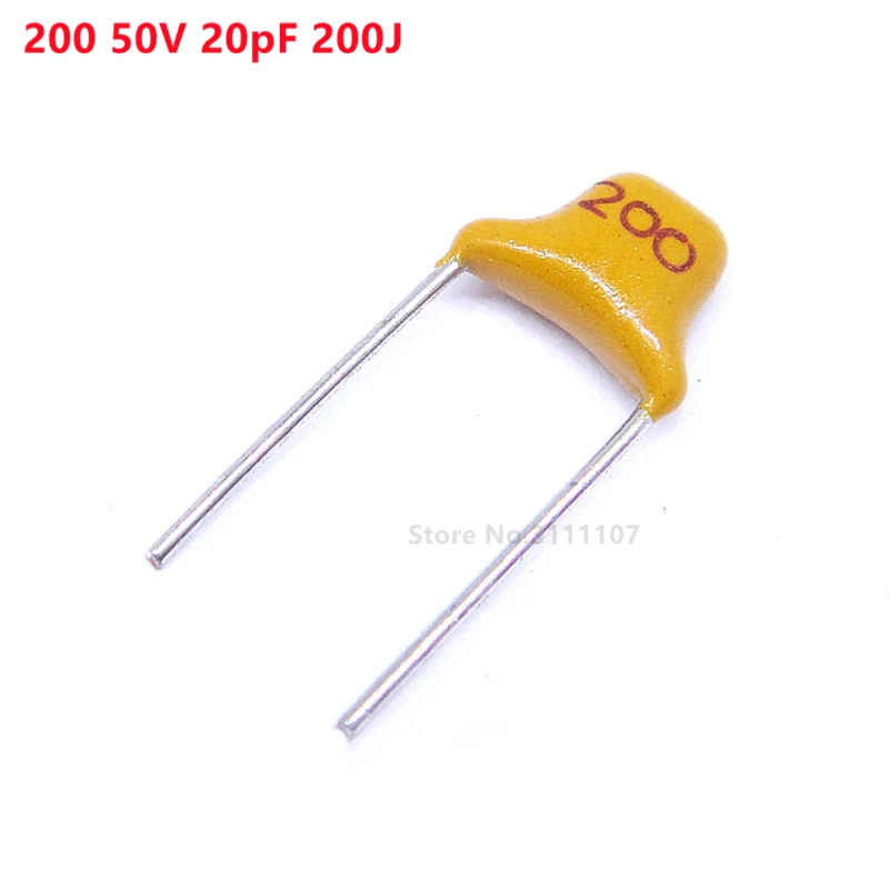 

100pcs/lot Multilayer ceramic capacitor 200 50V 20pF 200J P=5.08mm