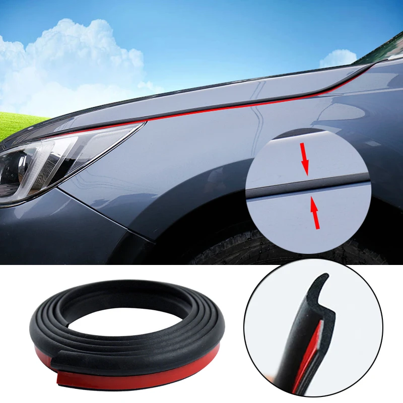 Car Hood Sealing Strip Auto Rubber Seal Strip for Engine Covers Seals Trim Sealant Waterproof Anti Noise Car Accessories