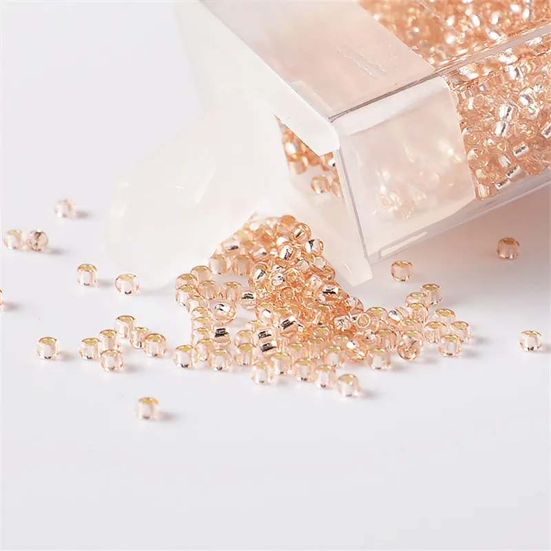 1,5mm Japan TOHO Runde Glas Seed Perlen 15/0 Silber Ausgekleidet Farbe 10g Samen Perle für Handemade Diy Armband schmuck Machen – Detail 4